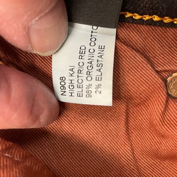 NUDIE JEANS  W29 X L32  HIGH KAI ELECTRIC RED - Picture 10 of 10